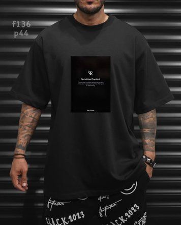 Футболка з принтом f136p44-XL фото