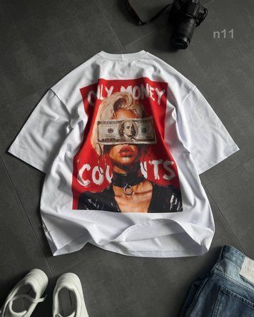 Футболка чоловіча оверсайз з принтом прямого друку 24f5n11-XXL фото