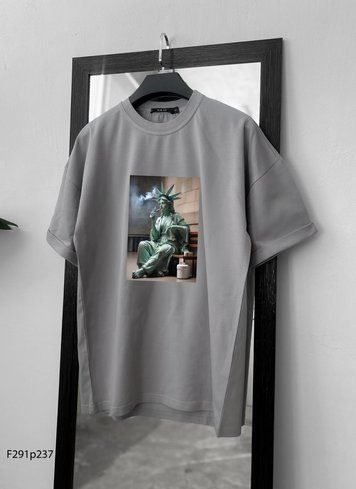 Футболка з принтом f291p237-XL фото