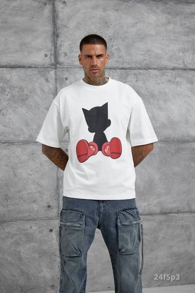 Футболка з принтом чоловіча оверсайз 24f5p3-XL фото