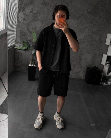 Комплект чоловічий літній сорочка шорти SET LINEN lsaf11-XL фото