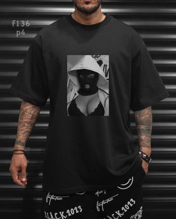 Футболка з принтом f136p4-XL фото
