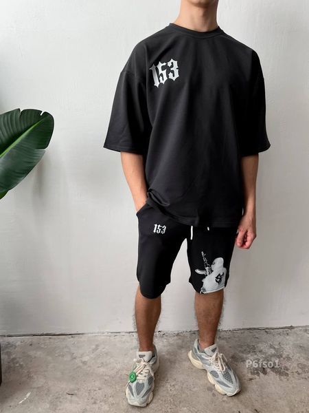 Костюм FSO футболка шорти чоловічий оверсайз з принтом p6fso1-S фото