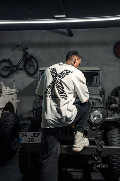 Футболка з принтом чоловіча оверсайз 24f5p6-XL фото