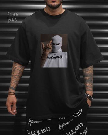 Футболка з принтом f136p46-XL фото