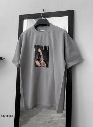 Футболка з принтом f291p268-XL фото