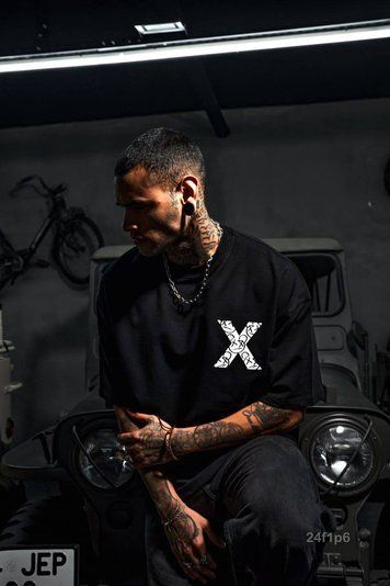 Футболка з принтом чоловіча оверсайз 24f1p6-XL фото