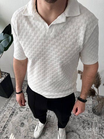 Футболка-поло чоловіча в'язана hec5-XXL фото