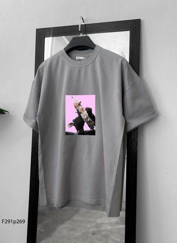Футболка з принтом f291p269-XL фото