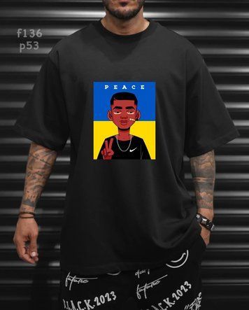 Футболка з принтом f136p53-XL фото