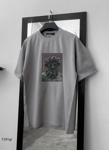Футболка з принтом F291gr-XL фото