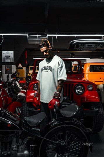 Футболка з принтом чоловіча оверсайз 24f5p5-XL фото