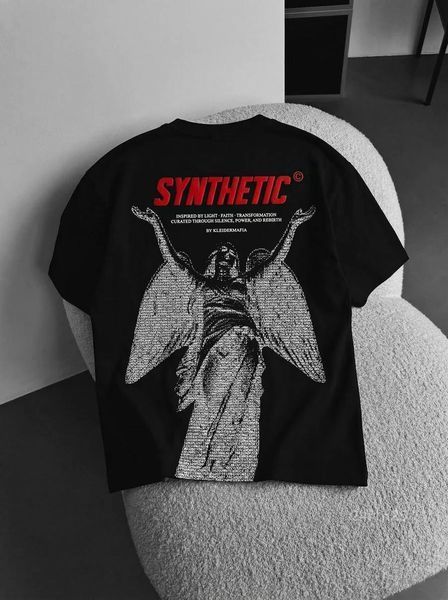 Футболка чоловіча оверсайз з принтом прямого друку 24f1n25-XXL фото