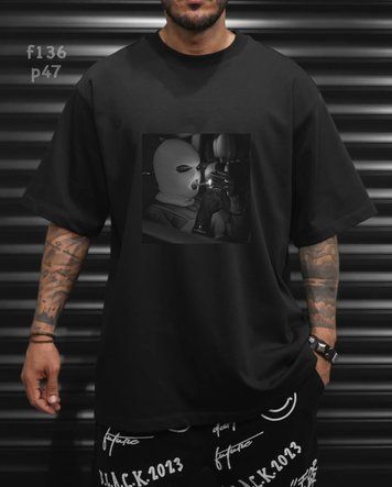 Футболка з принтом f136p47-XL фото