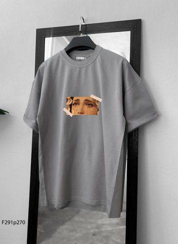 Футболка з принтом f291p270-XL фото