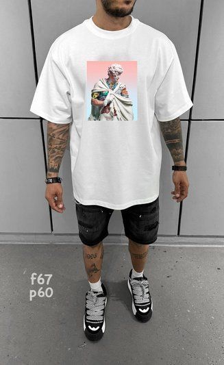 Футболка з принтом f67p60-XL фото