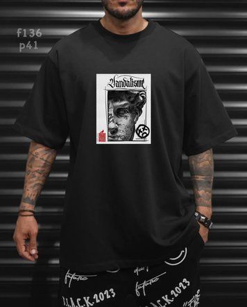 Футболка з принтом f136p41-XL фото