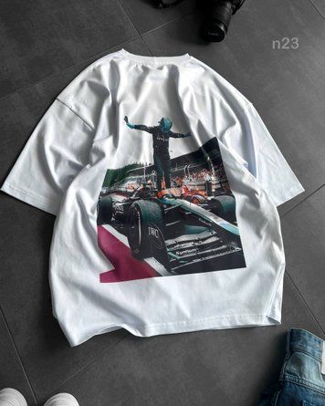 Футболка чоловіча оверсайз з принтом прямого друку 24f5n23-XXL фото