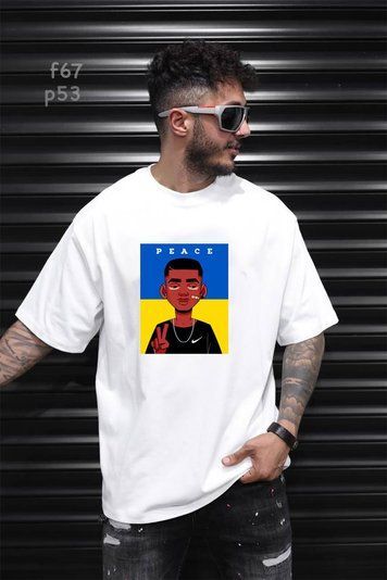 Футболка з принтом f67p53-XL фото