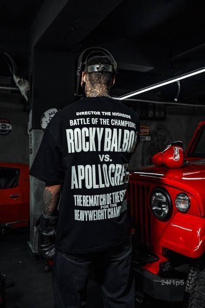 Футболка з принтом чоловіча оверсайз 24f1p5-XL фото