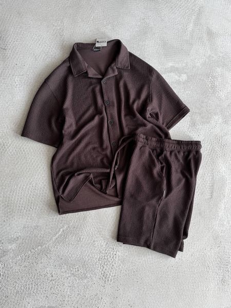 Комплект сорочка шорти чоловічий літний легкий KRS krs12XL фото