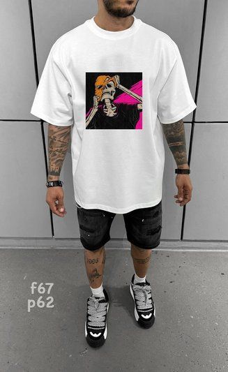 Футболка з принтом f67p62-XL фото