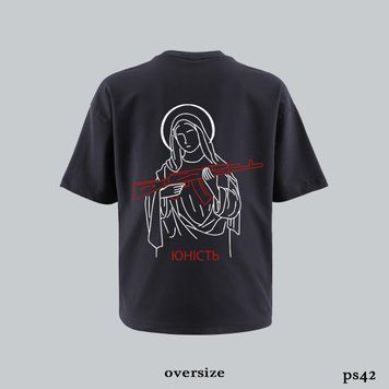 Футболка з принтом чоловіча оверсайз 24f2ps42-XL фото