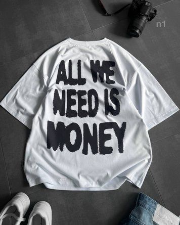 Футболка чоловіча оверсайз з принтом прямого друку 24f5n1-XXL фото
