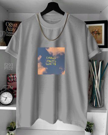Футболка з принтом f291p132-XL фото