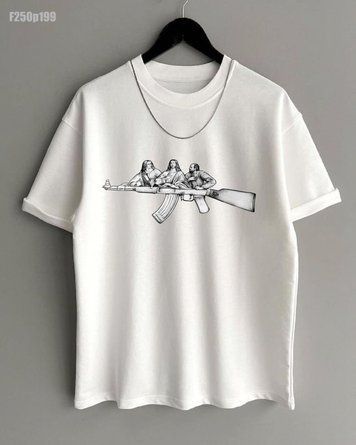 Футболка з принтом f250p199-XL фото