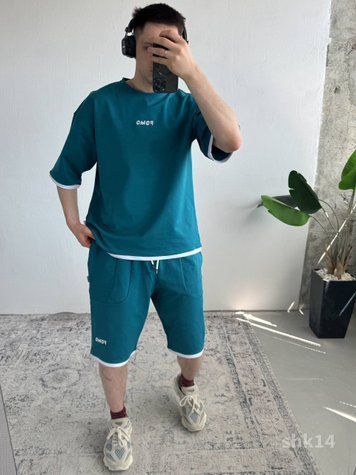 Костюм чоловічий оверсайз літній футболка шорти Shake shk14-XL фото