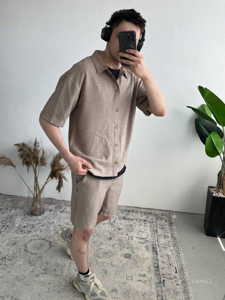 Чоловічий комплект ЛІАМ з сорочки та шорт літній liam12-S фото