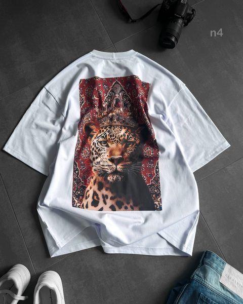 Футболка чоловіча оверсайз з принтом прямого друку 24f5n4-XXL фото