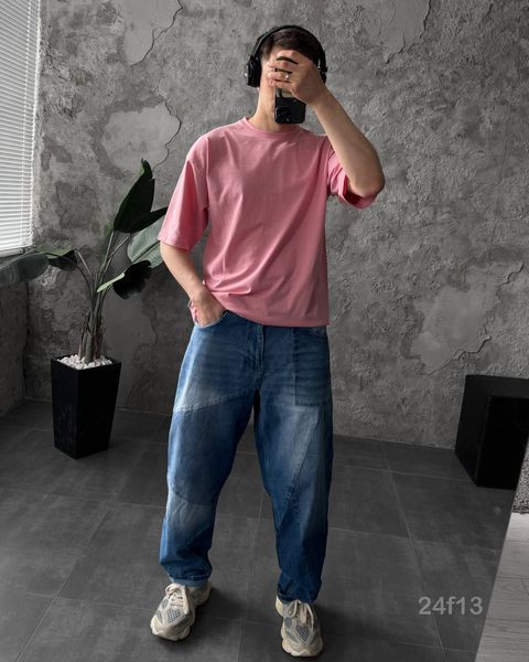 Футболка оверсайз чоловіча однотонна базова Smile 24f13-XL фото
