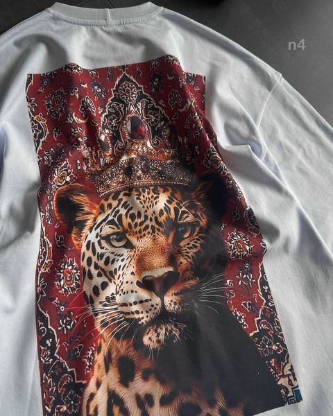 Футболка чоловіча оверсайз з принтом прямого друку 24f5n4-XXL фото