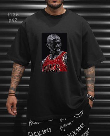 Футболка з принтом f136p42-XL фото