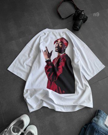 Футболка чоловіча оверсайз з принтом прямого друку 24f5n9-XXL фото