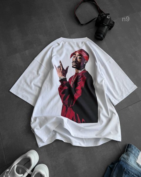 Футболка чоловіча оверсайз з принтом прямого друку 24f5n9-XXL фото