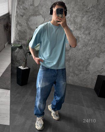 Футболка оверсайз чоловіча однотонна базова Smile 24f11-XL фото