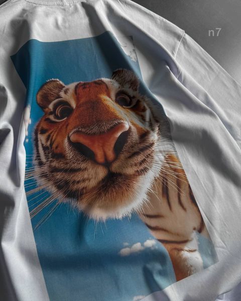 Футболка чоловіча оверсайз з принтом прямого друку 24f5n7-XXL фото