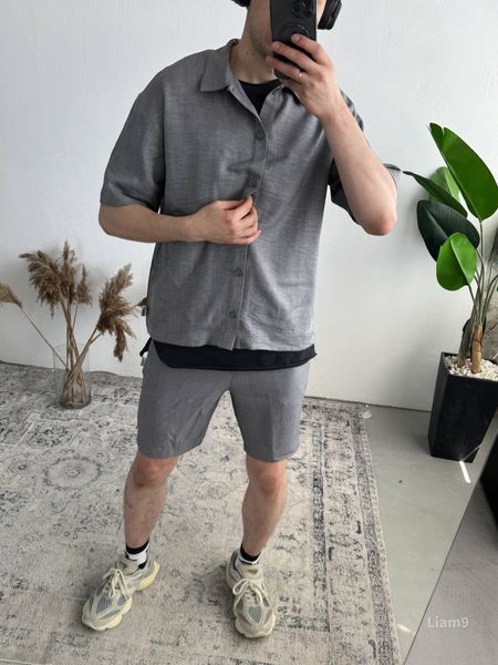 Чоловічий комплект ЛІАМ з сорочки та шорт літній liam9-S фото