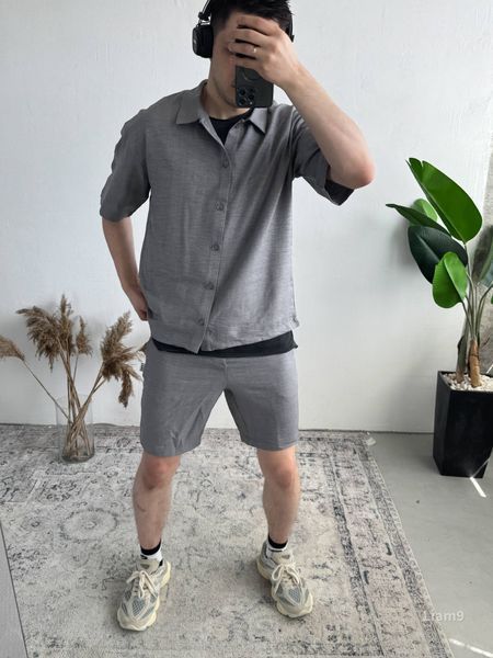 Чоловічий комплект ЛІАМ з сорочки та шорт літній liam9-S фото