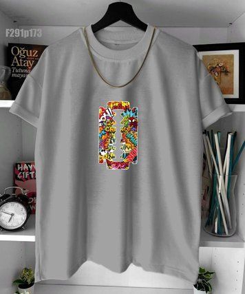 Футболка з принтом f291p173-XL фото