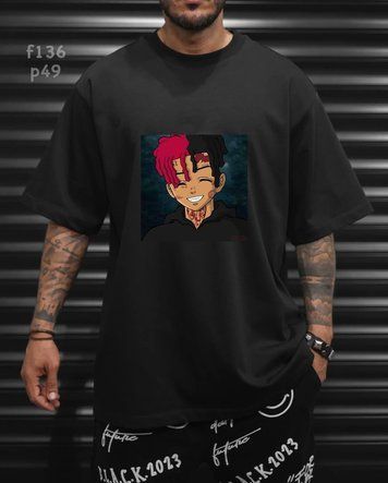 Футболка з принтом f136p49-XL фото