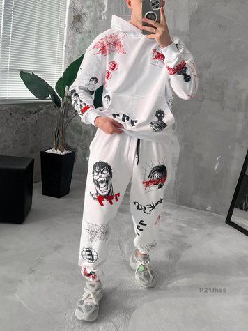 Костюм худі штани з принтом p21fhs5XL фото