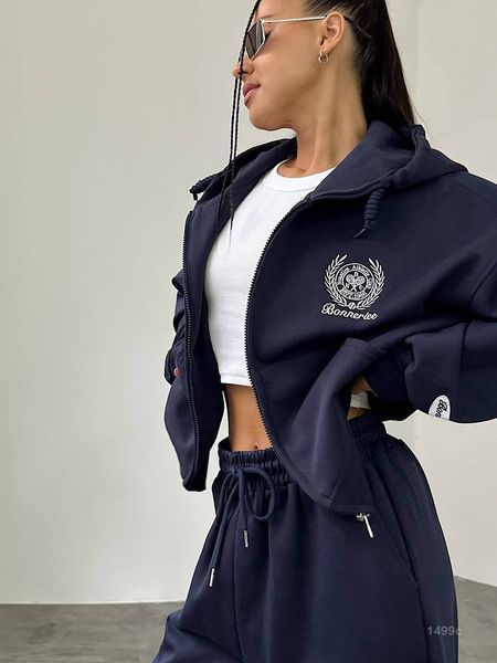 Жіночий костюм кофта на блискавці штани ATHLETIC CLUB 1499c-l фото
