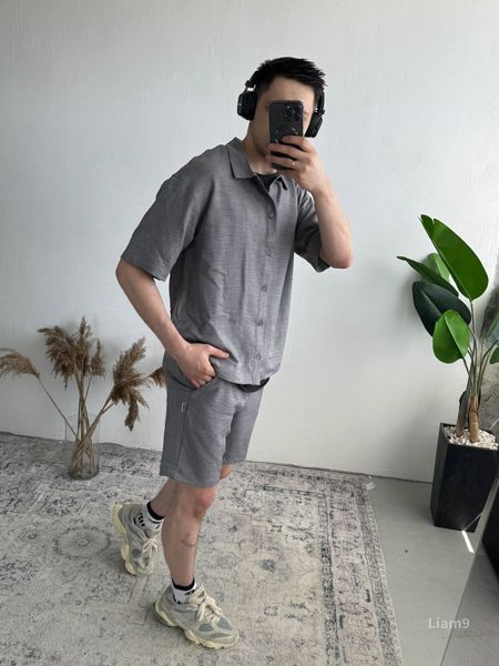 Чоловічий комплект ЛІАМ з сорочки та шорт літній liam9-XL фото