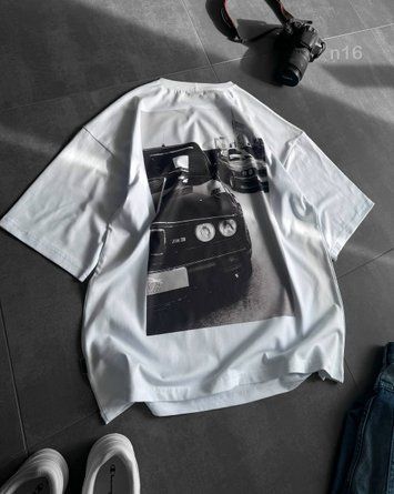 Футболка чоловіча оверсайз з принтом прямого друку 24f5n16-XXL фото