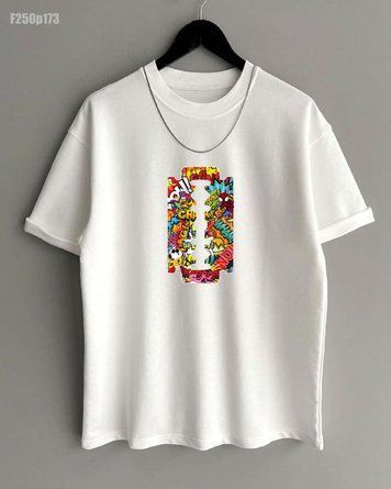 Футболка з принтом f250p173-XL фото