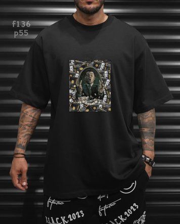 Футболка з принтом f136p55-XL фото